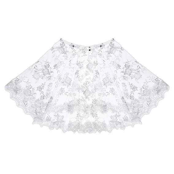 Съемные свадебные кружевные шали из полиэстера, шаль болеро, свадебная кружевная накидка с цветочным принтом, со стеклянными стразами