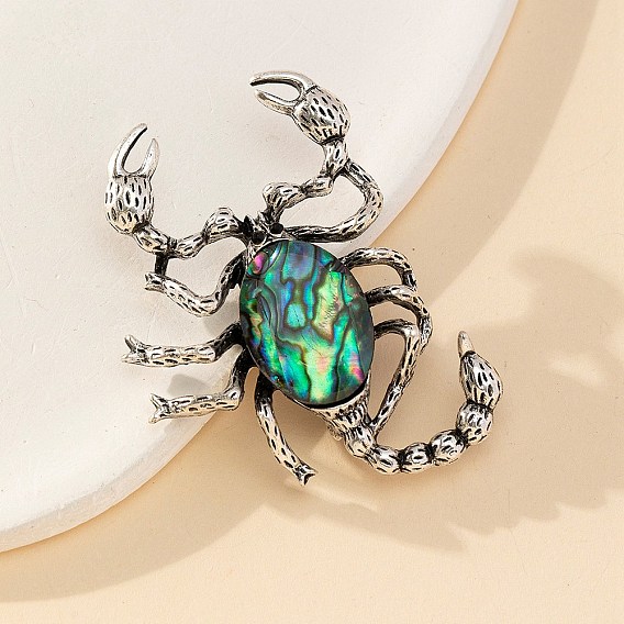 Броши из натуральных ракушек, Скорпион