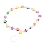Polymer Clay Fruit Beaded Mobile Straps, with Transparent Acrylic Beads and Nylon Thread