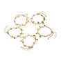 Natural Stone Beads Anklets Set for Girl Women, Butterfly Charms Anklets