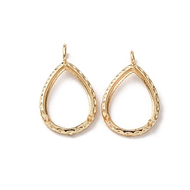 Подвеска в форме капли из латуни с кабошоном, настройки для пустого лотка с зубчатой грушей, долговечный, стойки покрытие, без свинца и без кадмия