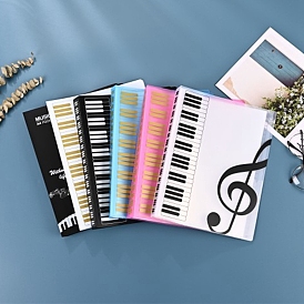 40/80 Sheets Plastic Piano Sheet Folder, Binder Music Holder, Music Score Organizer, Rectangle