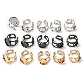 Composants de bague de manchette en acier inoxydable martelé, réglage de la bague de tampon ronde
