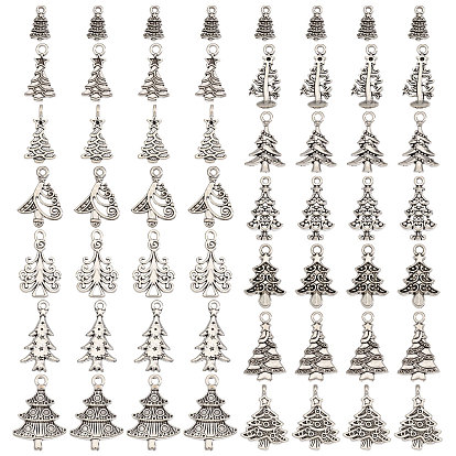 156 шт 13 стили подвески из сплава в тибетском стиле, рождественская елка
