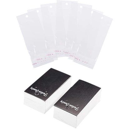 Paper Display Cards, Used for Necklace, Bracelet, Pendant and Barrette, with OPP Cellophane Bags