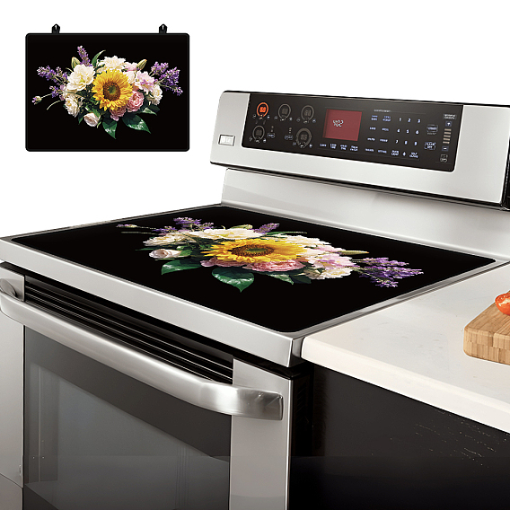 1поликарбонатные коврики для индукционной варочной панели, коврики для выпечки, прямоугольные, с 4 шт. клейкими пластиковыми вешалками с крючками