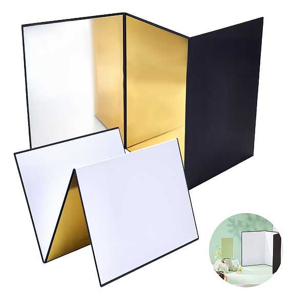 3 в 1 картонный отражатель для фотографий, складной рассеиватель света для натюрморта, прямоугольные