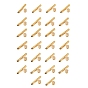 Golden Tone Brass Wax Seal Stamp Head with Bamboo Stick Shaped Handle, for Greeting Card Making