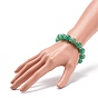 Bracelet extensible en perles d'aventurine verte naturelle, bijoux en pierres précieuses pour femmes