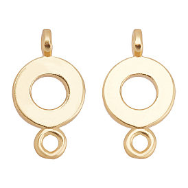 20Pcs Brass Links Connectors, Long-Lasting Plated, Matte Style, Round Ring