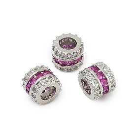 Латунные микро проложить кубического циркония бусы, долговечный, стойки покрытие, колонка