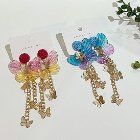 Jewelry Long Tassel Butterfly Earrings Female Design Handmade Earrings