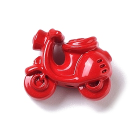 Spray Painted Alloy Bead, Electric Vehicle Charm