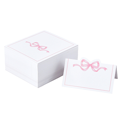 150 шт. прямоугольные бумажные карточки для рассадки на стол, для украшения свадебного банкета, Bowknot шаблон