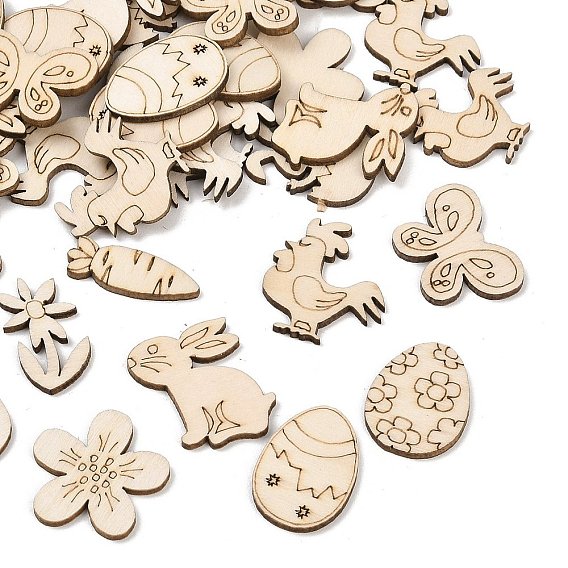 Пасхальные листы МДФ с животными и растениями, незаконченная древесина, разнообразные