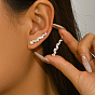 Brass Micro Pave Cubic Zirconia Stud Earrings for Women