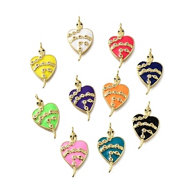 Латунные микро проложить кубического циркония подвески, с эмалью, сердце со змеиными чарами, без свинца и без кадмия, стойки покрытие, долговечный