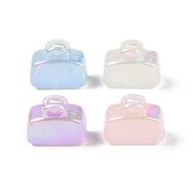 Opaque Acrylic Beads, with Glitter, Bag