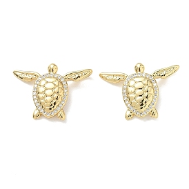 Латунные микропаве прозрачные подвески с фианитом, без свинца и без кадмия, долговечный, стойки покрытие, черепаховые чары