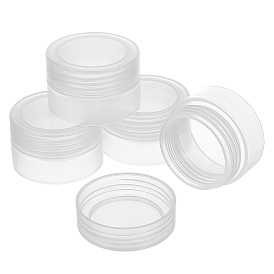 PP Plastic Portable Cream Jar, Empty Refillable Cosmetic Containers, with Screw Lid & Inner Cover