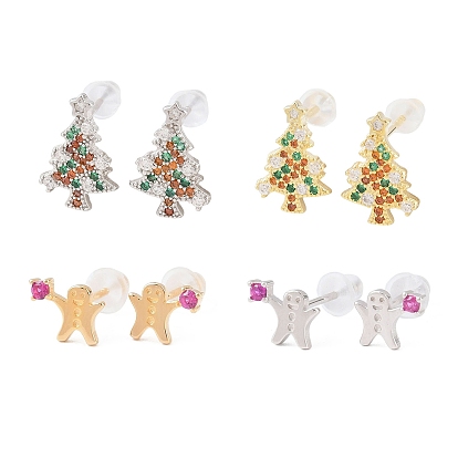 925 стерлингового серебра кубического циркония серьги стержня