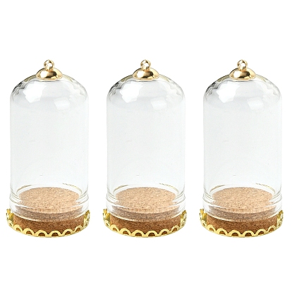 Наборы для изготовления кулонов своими руками, В комплект входят 10 шт. латунных оправ для кабошонов, 10 крышка стеклянного купола шт., 10 шт. Латунные подвесные держатели для бусинок