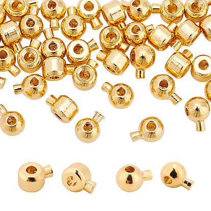 40pcs 2 perles en laiton plaquées de style rack, sans nickel
