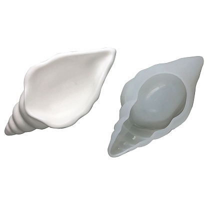 Moldes de silicona para caja de almacenamiento diy en forma de concha, moldes de resina, para resina uv, fabricación artesanal de resina epoxi