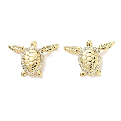 Латунные микропаве прозрачные подвески с фианитом, без свинца и без кадмия, долговечный, стойки покрытие, черепаховые чары