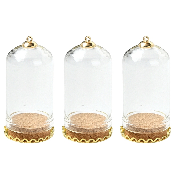 Наборы для изготовления кулонов своими руками, В комплект входят 10 шт. латунных оправ для кабошонов, 10 крышка стеклянного купола шт., 10 шт. Латунные подвесные держатели для бусинок