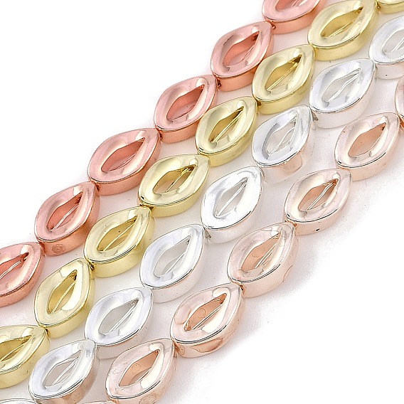 Гальванические нити из синтетических немагнитных гематитовых бусин, полый овал