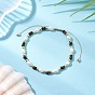 Регулируемые плетеные браслеты из нейлоновой нити для женщин, с натуральными кокосовыми бусинами, культивированным пресноводным жемчугом и синтетическими гематитовыми бусинами