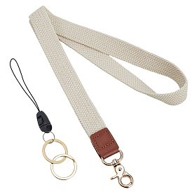 Полиэстеровые эластичные шейные ремни, ремешки для именных карточек, Сплав с застежкой