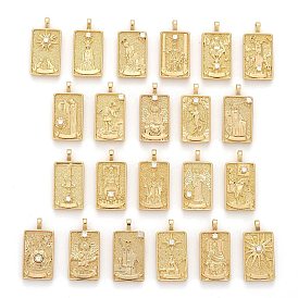 Латунные микропаве прозрачные подвески с фианитом, долговечный, талисманы карт таро