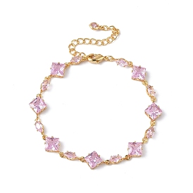 Браслеты из латуни, с фианитами и стекла, без никеля 