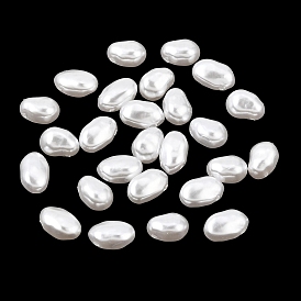 Cuentas de perlas de imitación de plástico abs, oval