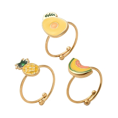 Регулируемые 304 эмалированные манжеты из нержавеющей стали для женщин, ионное покрытие (ip), без кадмия, без никеля и без свинца, золотые