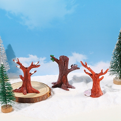 Christmas Resin Tree Ornaments, Micro Landscape Home Accessories, Pretending Prop Decorations