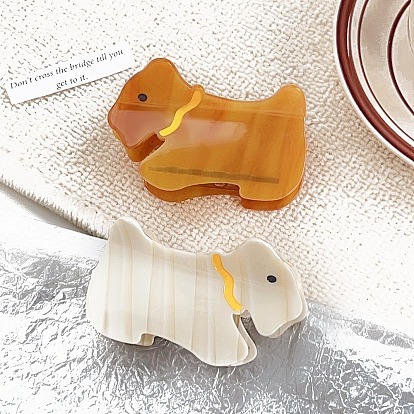 Заколки для волос с когтями из ацетата целлюлозы (смола), собака, аксессуары для волос для женщин и девочек