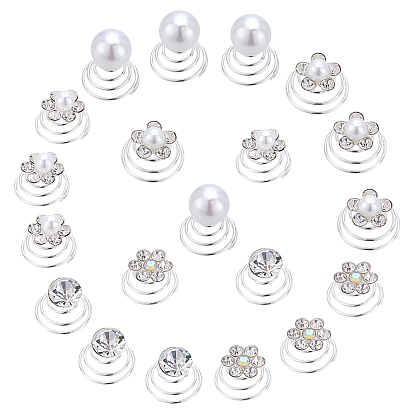 50 Pcs 5 Styles Spiral Hair Pin Coil Hair Accessories