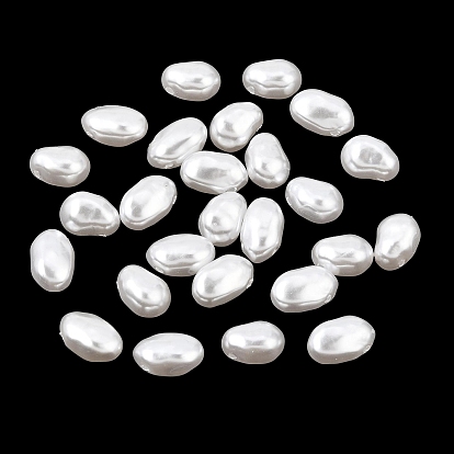 Cuentas de perlas de imitación de plástico abs, oval