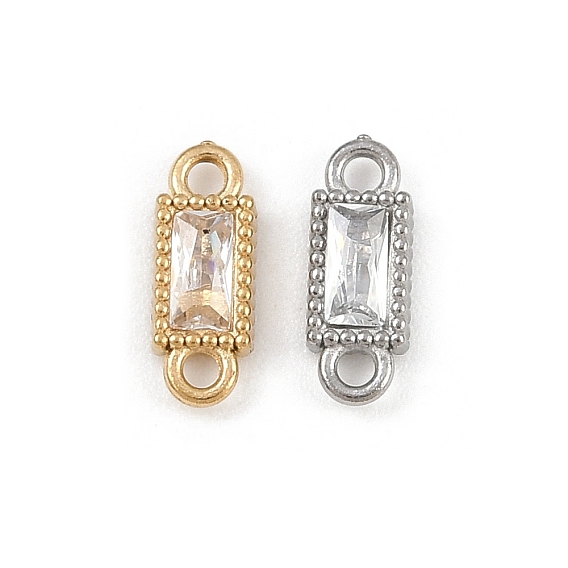 304 подвески-соединители из нержавеющей стали с прозрачным кубическим цирконием