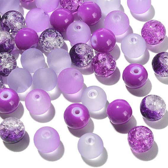 100pcs Glasperlen, Runde, gemischten Stil, für die Herstellung von Perlenschmuck