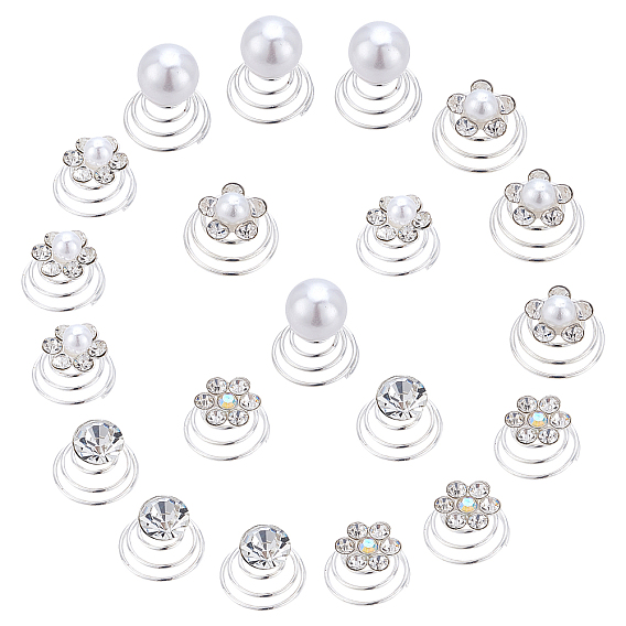 50 Stück 5 Stile Spirale Haarnadel Spule Haar-Accessoires