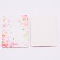 White Cardboard Earring Display Cards, Rectangle with Flower Pattern
