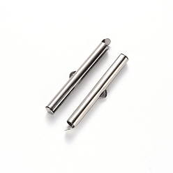 304 Stainless Steel Slide On End Clasp Tubes, Slider End Caps