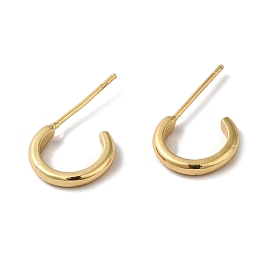 Rack Plating Brass Round Stud Earrings for Women, Lead Free & Cadmium Free