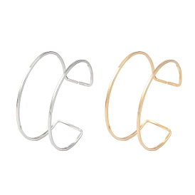 Ion Plating(IP) 304 Stainless Steel Hollow Open Cuff Bangles for Women