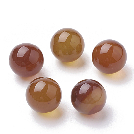 Perles en agate naturelles, sphère de pierres précieuses, ronde, pas de trous / non percés, teint