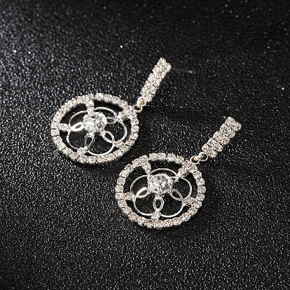 Fashionable Flower-shaped Earrings - Same Style as Star Yang Mi's Water Drop Flower Crown